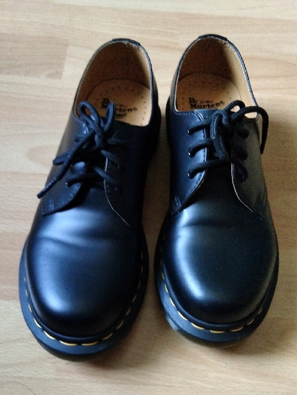 Dr. Martens Black Leather 3-Eye Derby Shoes